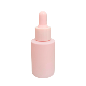 Gotero Cilíndrico Vidrio Rosa Pastel 30 ml con bulbo