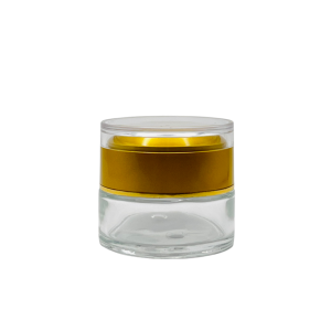 Pomadera Vidrio Tapa dorada con lainer 30 ml