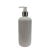 Botella Berlin PET Blanca 500 ml Dosificador Blanco Casquillo Plateado