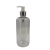 Botella Berlin PET Cristal 500 ml Dosificador Blanco Casquillo Plateado