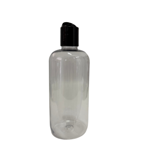 Botella Berlin PET Cristal 500 ml Tapa Disc Top Negra