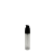 Botella Cilíndrica PET Cristal 30 ml Dosificador cosmético Negro