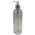 Botella Jefferson Boston PET Cristal 500 ml Dosificador Natural Casquillo Plateado