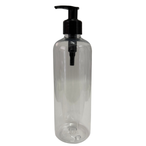 Botella Jefferson Boston PET Cristal 500 ml Dosificador Negro