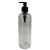 Botella Jefferson Boston PET Cristal 500 ml Dosificador Negro
