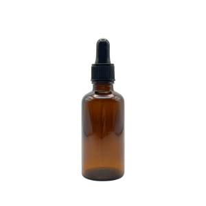 Gotero Vidrio Ámbar 30 ml Bulbo Negro
