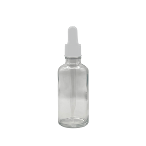 Gotero Vidrio Cristal 30 ml Bulbo Blanco
