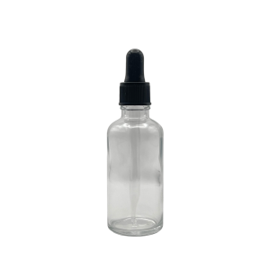 Gotero Vidrio Cristal 30 ml Bulbo Negro