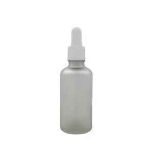 Gotero Vidrio Mate 30 ml Bulbo Blanco