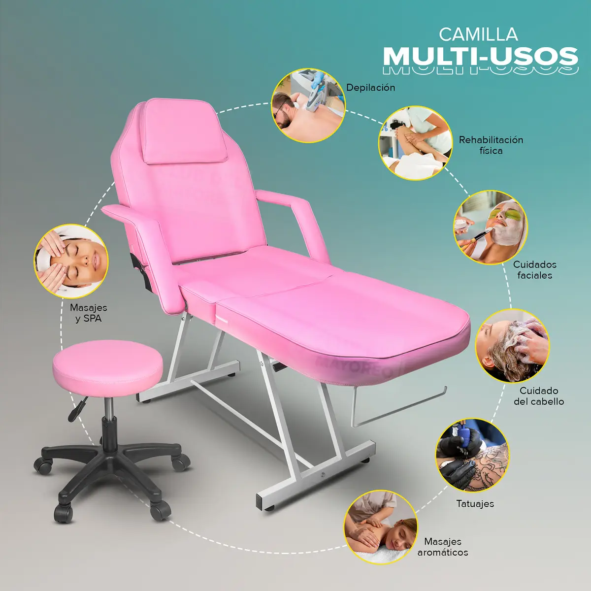 Silla de Masaje Profesional para Spa y Salones de Belleza - Imagen 17