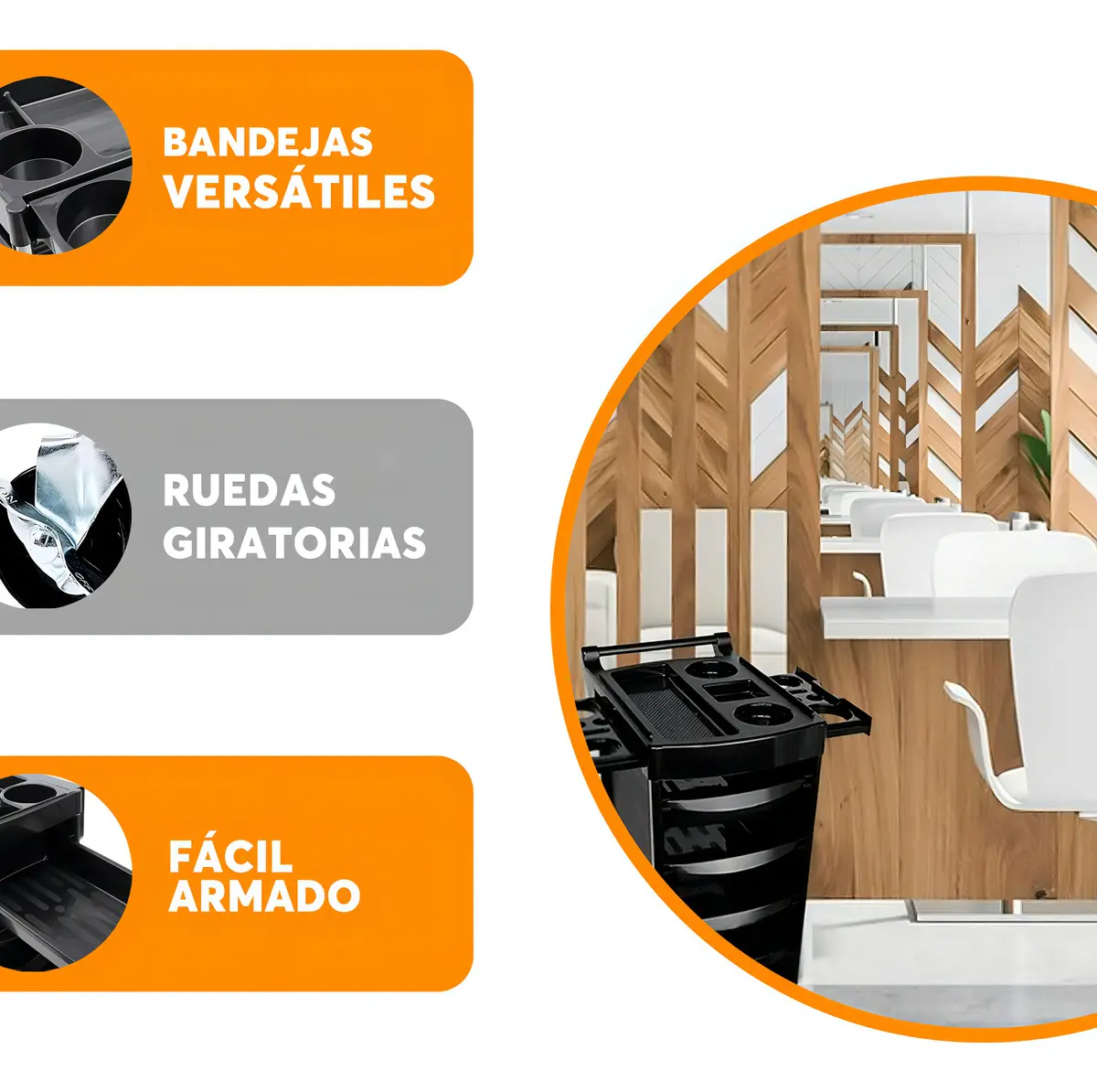 Carrito Organizador para Salón de Belleza - Imagen 3