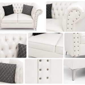 Alternative view of Sofá Chesterfield Premium 2 Plazas Simipiel – Elegancia y Confort para Spa, Sala o Recepción