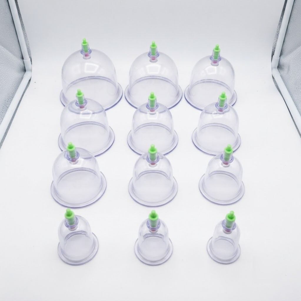 Kit de 12 Ventosas Terapéuticas Neumáticas para Desintoxicación y Masaje Corporal - Imagen 2