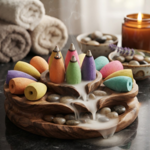 Conos de Incienso Backflow Naturales | Aromaterapia para Meditación y Yoga