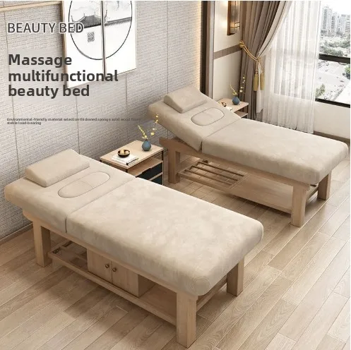 Cama de belleza, salón de belleza, cama de tratamiento de masaje especial, masaje TCM, moxibustión, Spa, recogida de orejas L185xW70cm - Imagen 2
