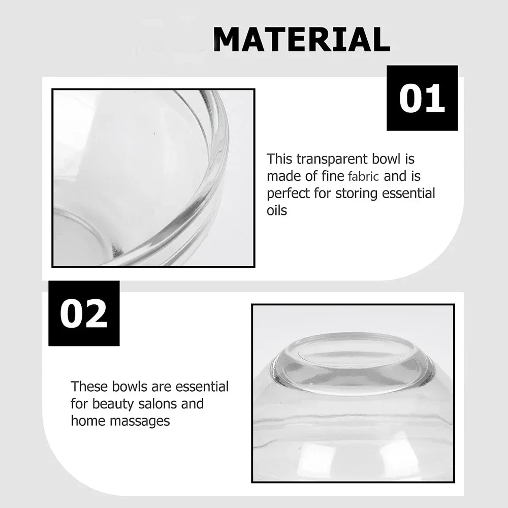 1/3/5pcs Acrylic Face Beauty Mixing Bowl DIY Stirring Bowls Transparent Cosmetic Beauty Tool Home Salon Spa Face Skin Applicator - Imagen 5