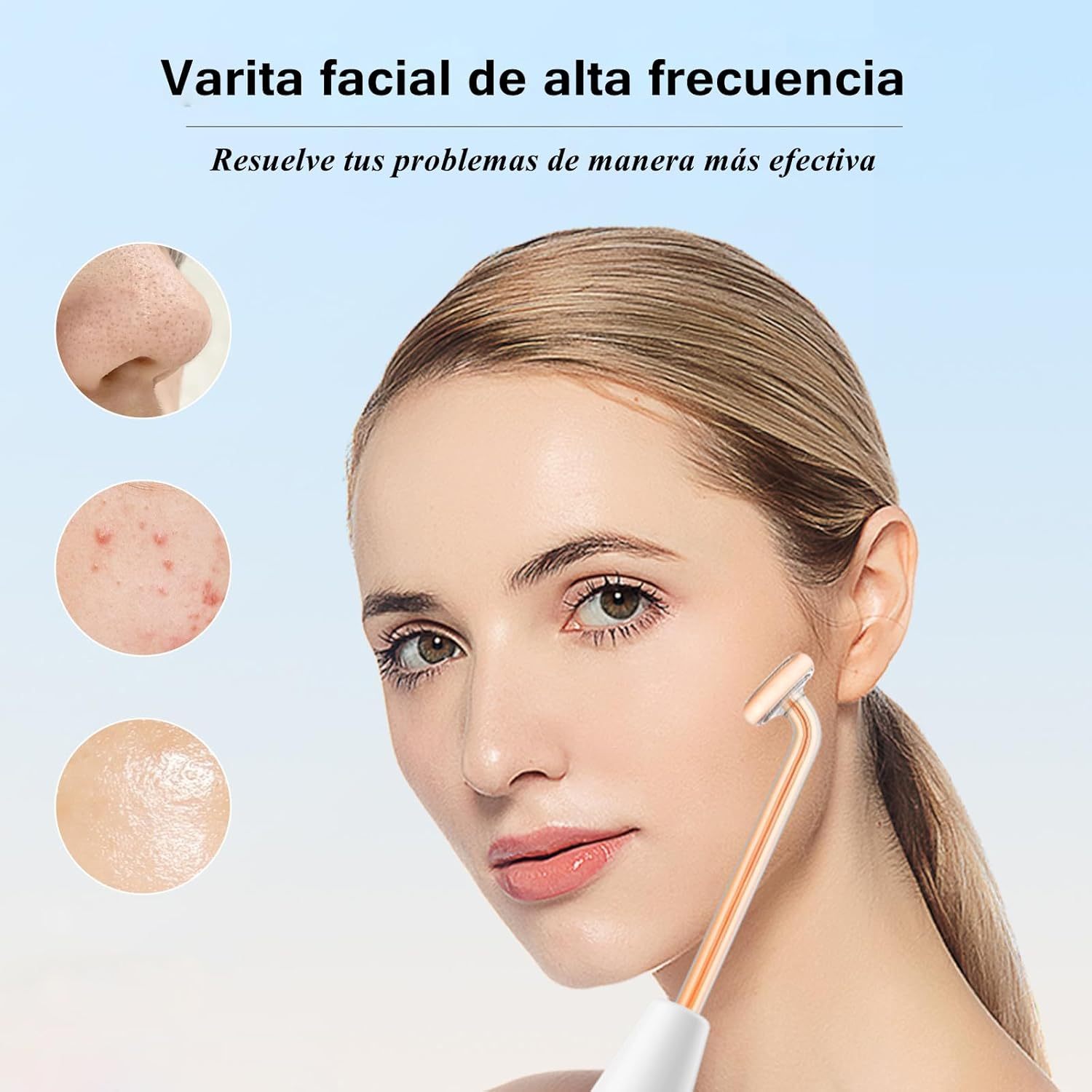 Alta Frecuencia Facial Profesional | Equipo con 4 Electrodos para Spa - Imagen 3
