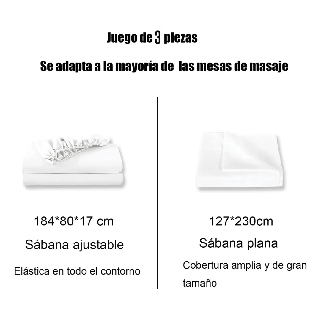 Juego de 3 Sábanas de Microfibra para Camillas de Masaje - Imagen 9