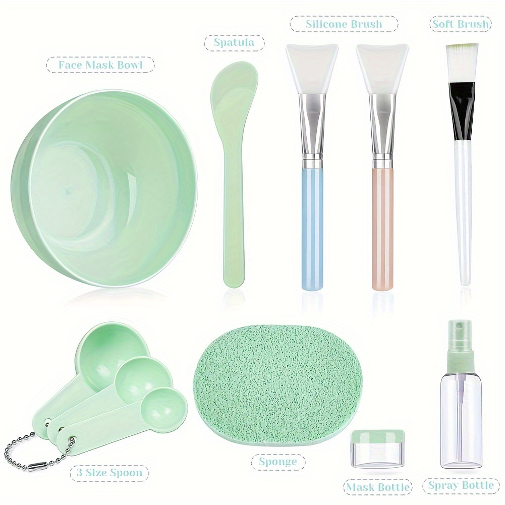 Kit DIY de 11 Piezas para Preparar y Aplicar Mascarillas Faciales