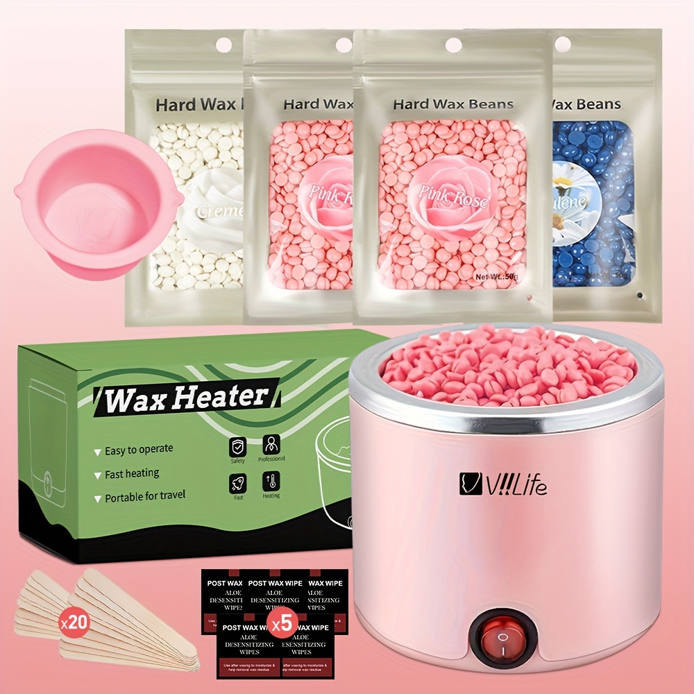 Kit de Depilación con Cera Rosa