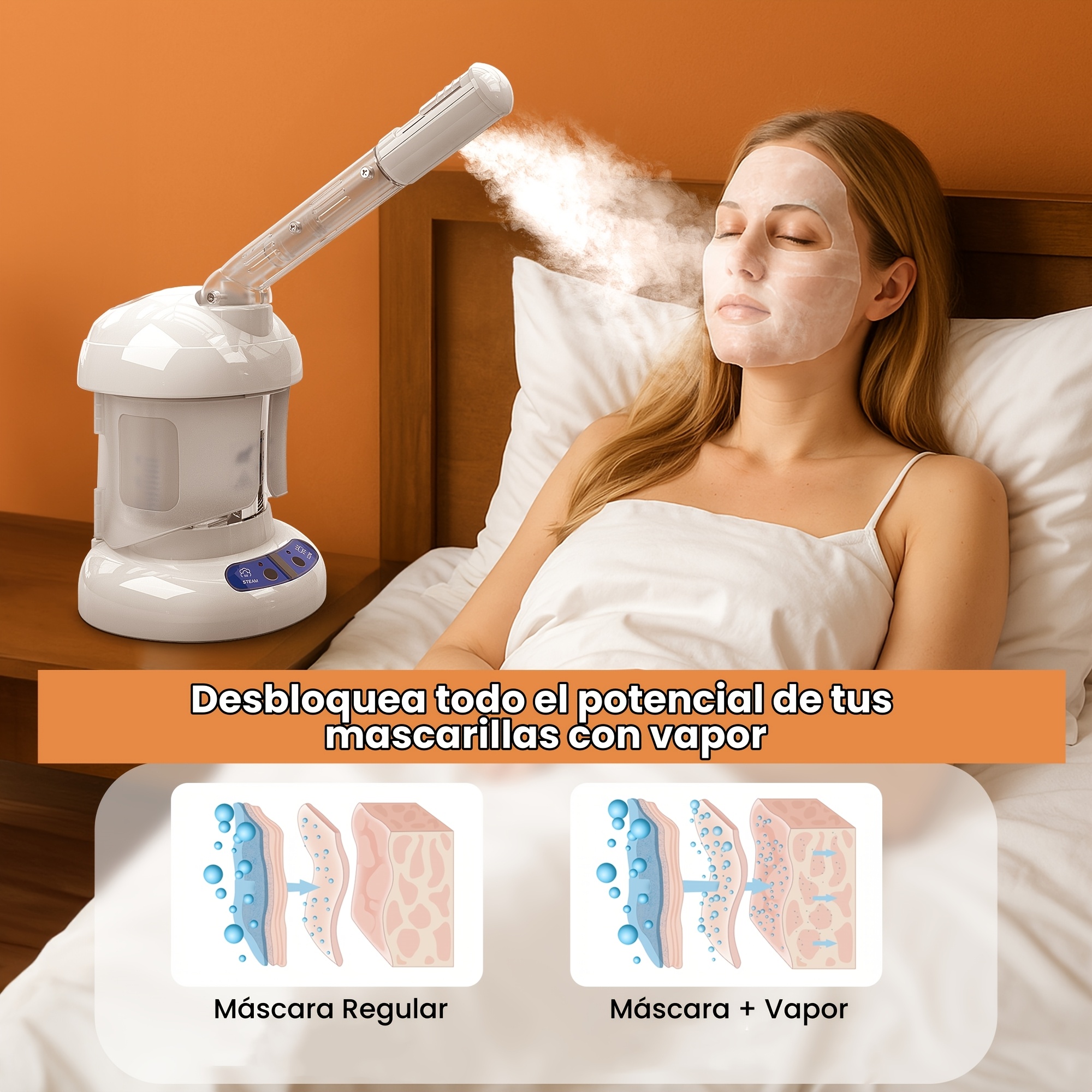 Vaporizador Facial Profesional con Ozono | Equipo Nano Iónico para Spa - Imagen 4