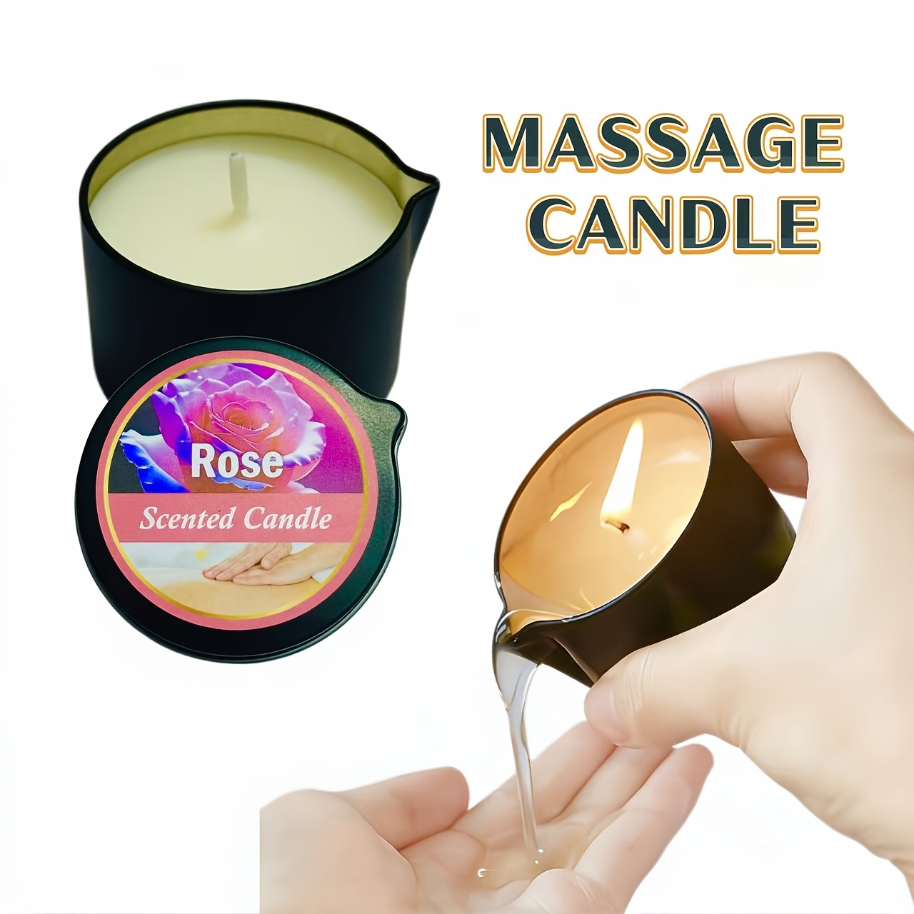 Vela para Masaje con Aceites Esenciales | Cera de Soya para Spa y Aromaterapia - Imagen 4