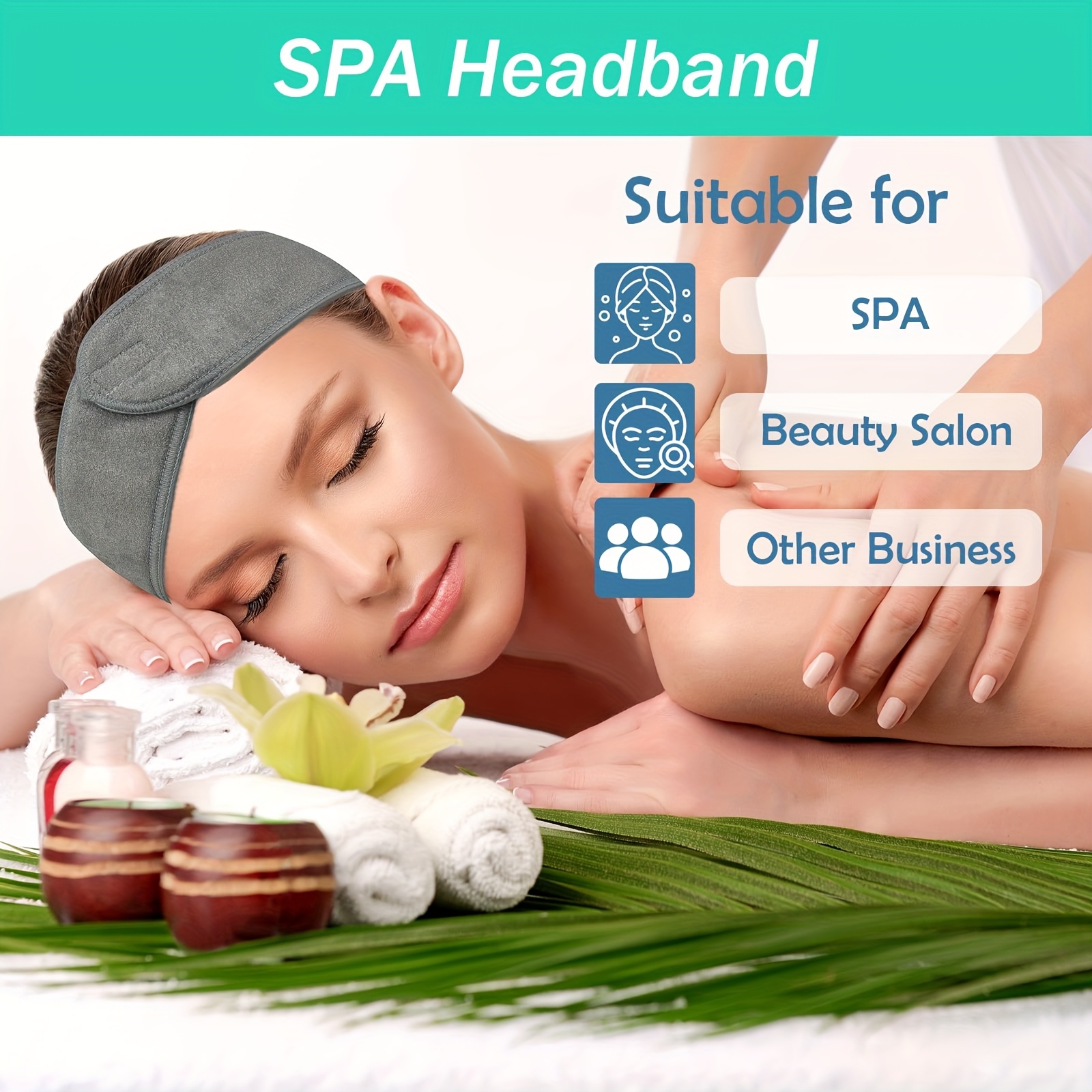 4 Unidades de Diadema Facial Spa para Mujer - Imagen 2