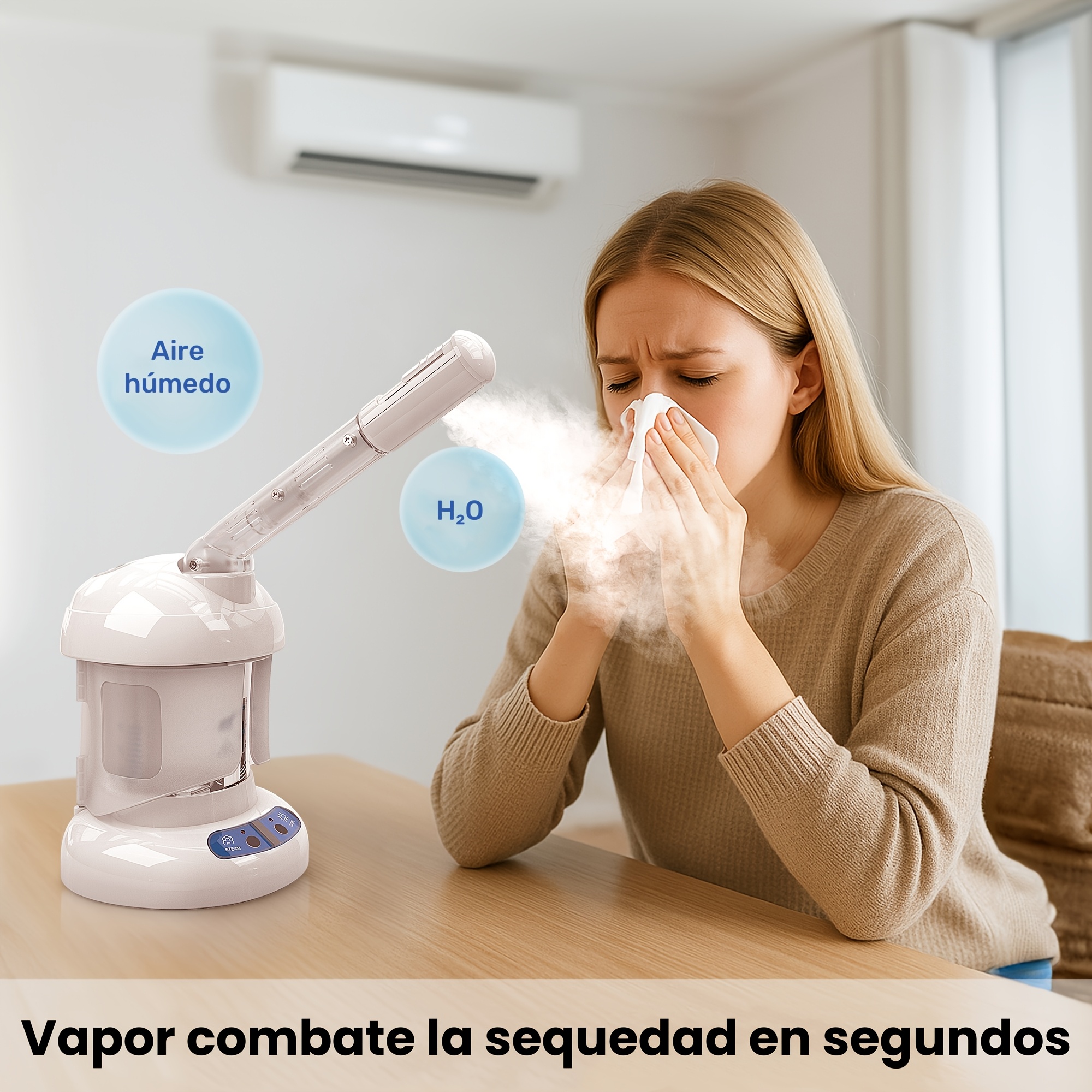 Vaporizador Facial Profesional con Ozono | Equipo Nano Iónico para Spa - Imagen 3