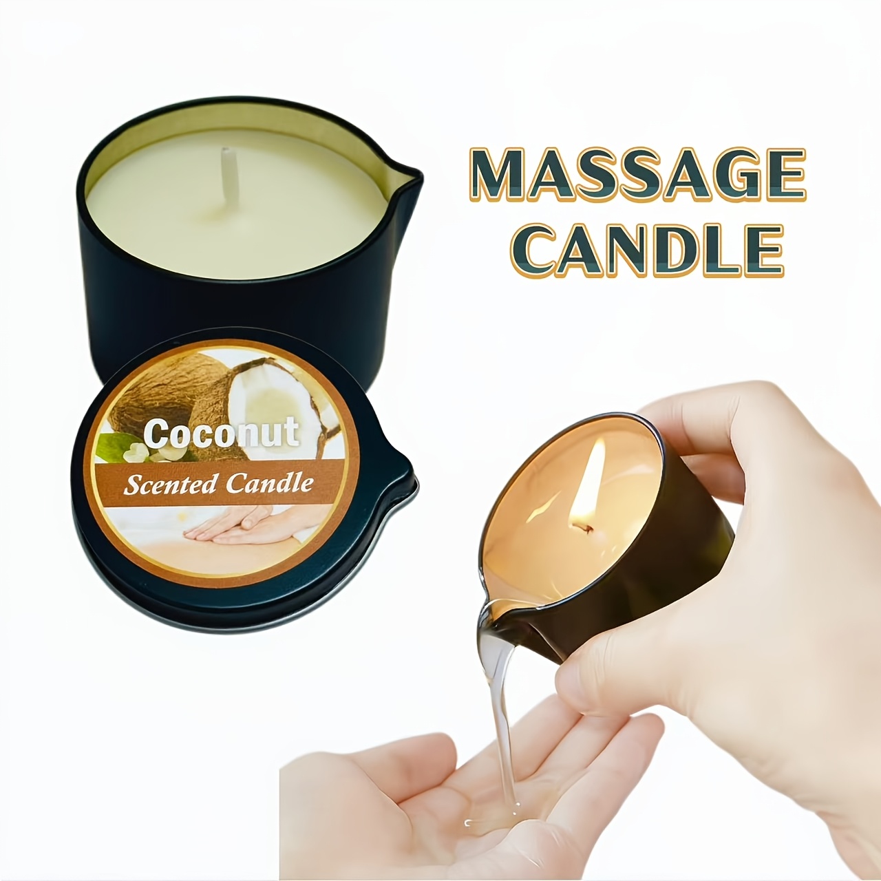 Vela para Masaje con Aceites Esenciales | Cera de Soya para Spa y Aromaterapia - Imagen 7