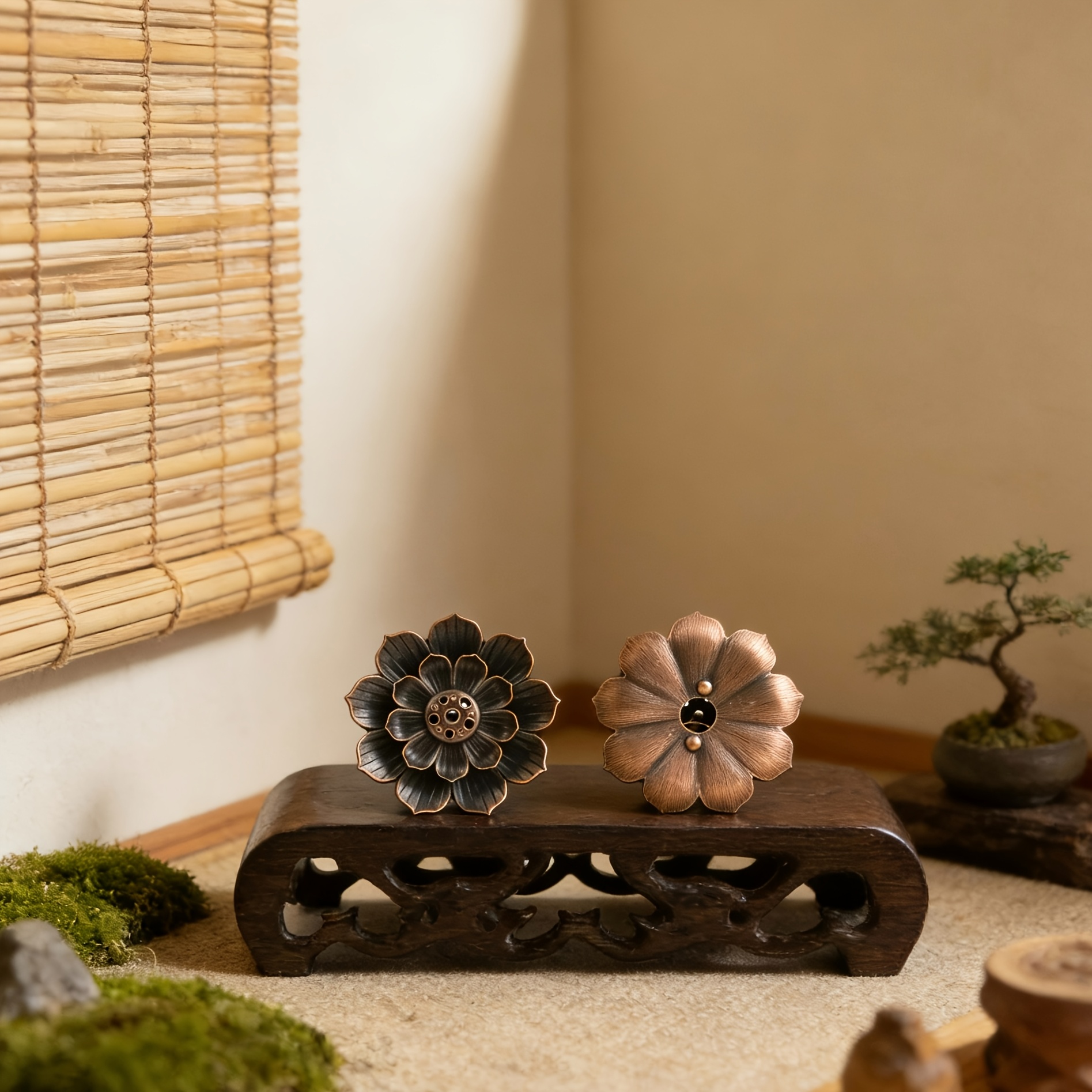 Porta Incienso de Loto de Dos Niveles | Decoración Zen para Spa y Meditación - Imagen 7