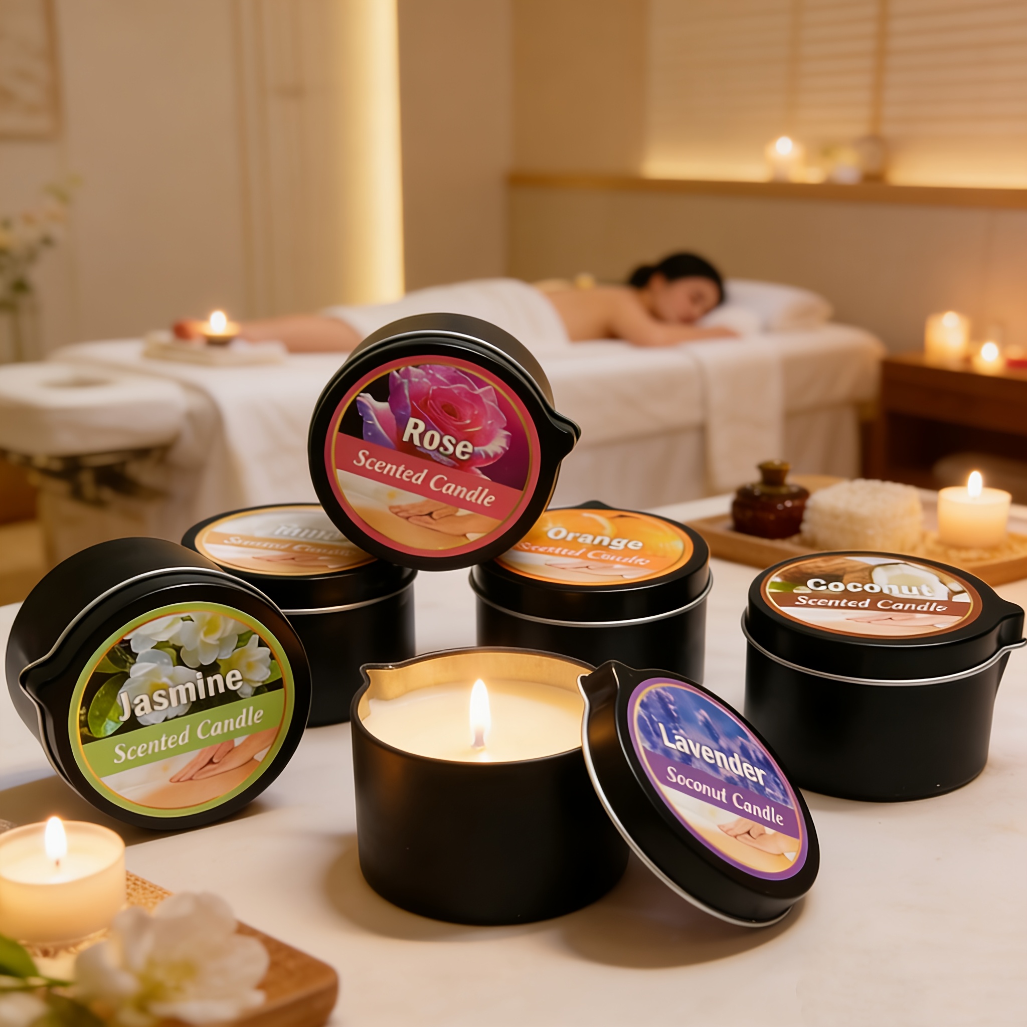 Vela para Masaje con Aceites Esenciales | Cera de Soya para Spa y Aromaterapia - Imagen 6