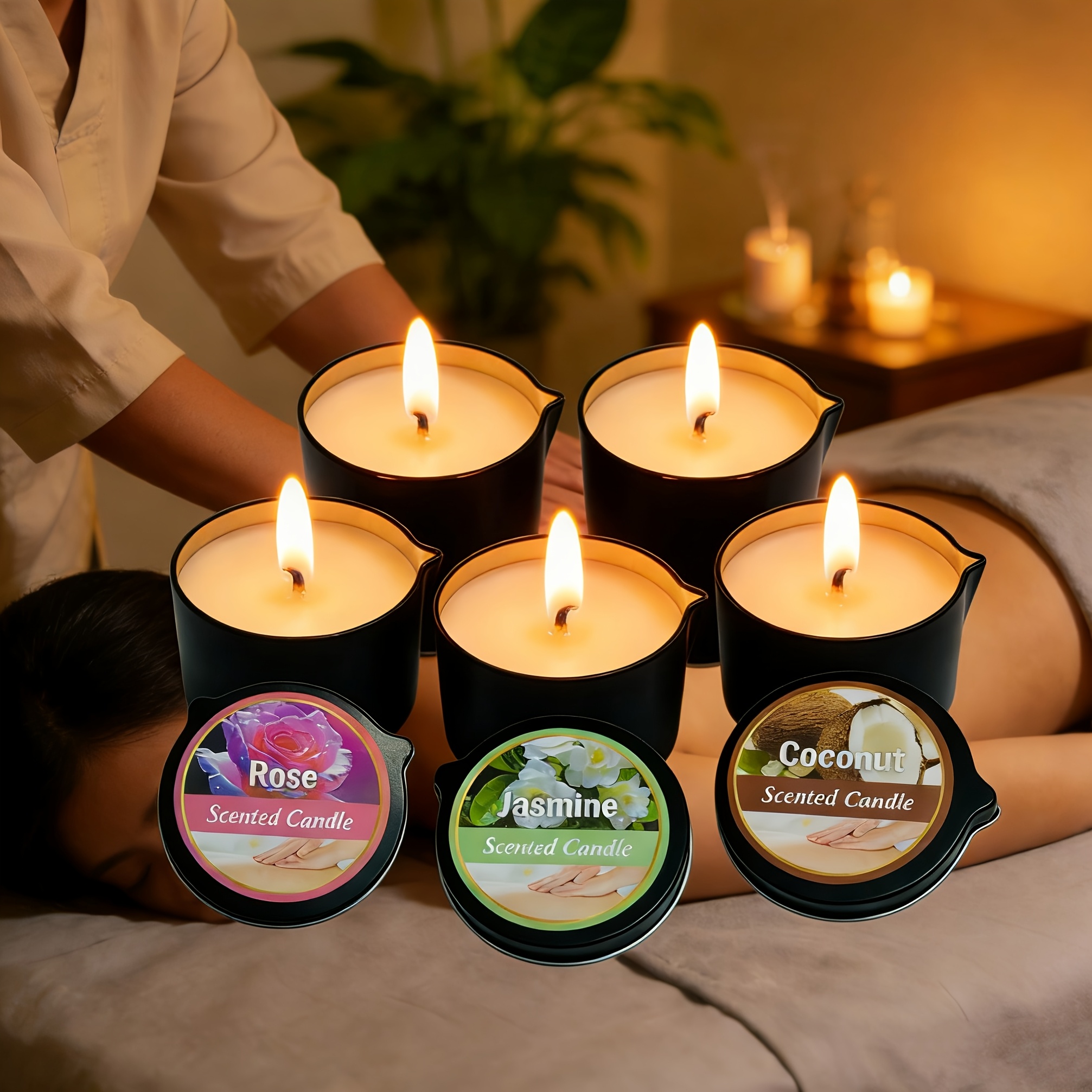 Vela para Masaje con Aceites Esenciales | Cera de Soya para Spa y Aromaterapia - Imagen 3