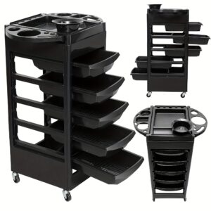 Carrito Organizador para Salón de Belleza | Carrito con 5 Bandejas y Ruedas