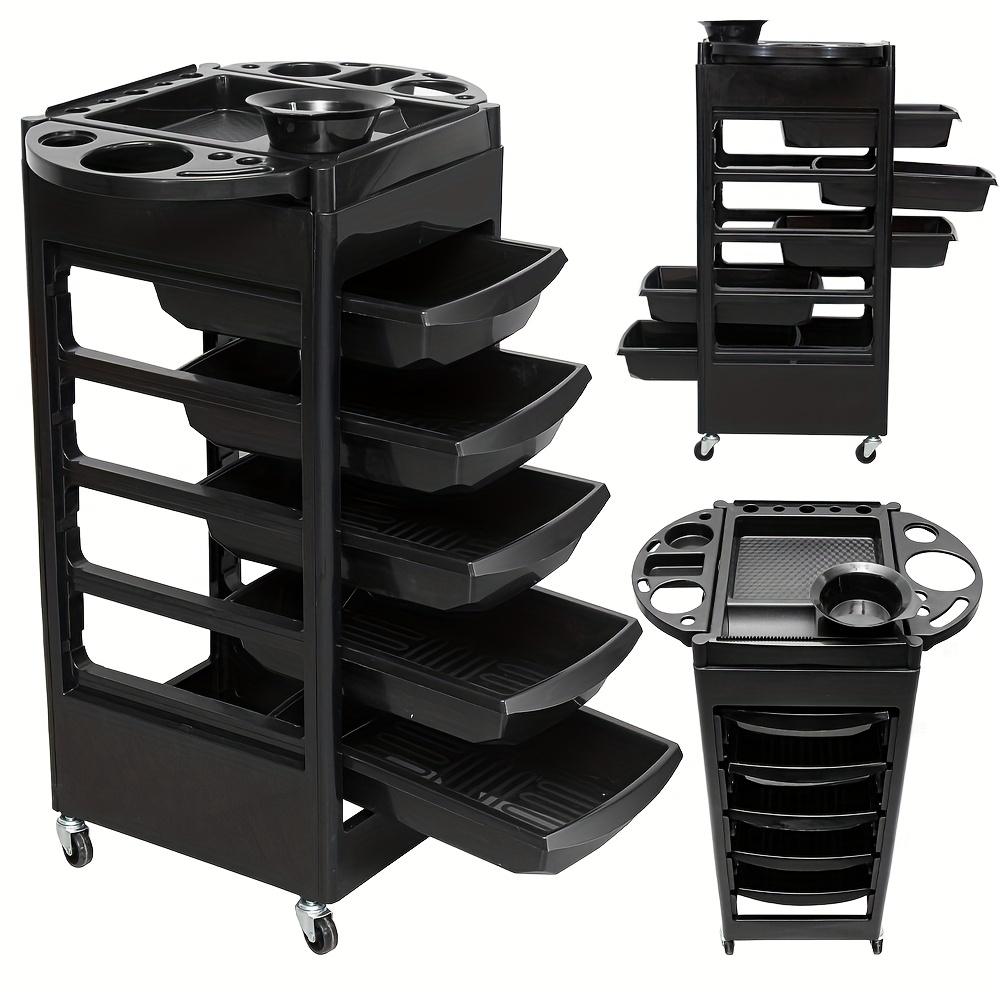 Carrito Organizador para Salón de Belleza | Carrito con 5 Bandejas y Ruedas