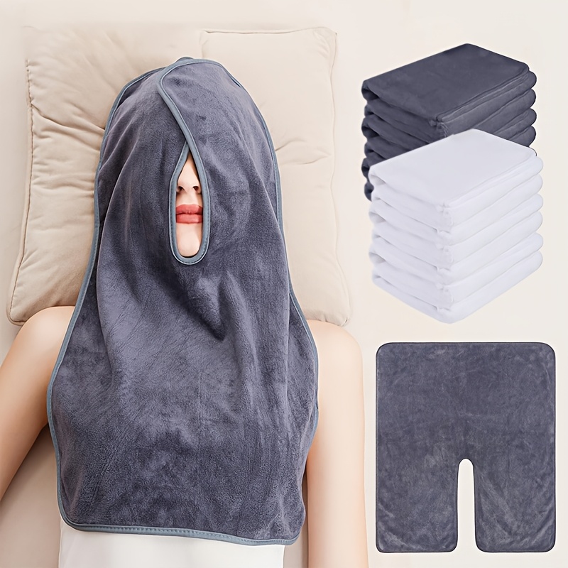 Toallas de belleza en forma de U de fibra ultrafina, de secado rápido, súper absorbentes, suaves y cómodas, adecuadas para salones de belleza, cuidado de la piel y mascarillas, toallas sin agentes fluorescentes, herramientas de cuidado