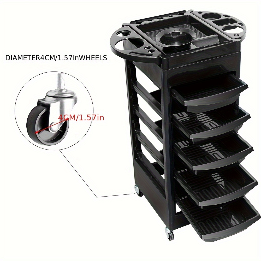 Carrito Organizador para Salón de Belleza | Carrito con 5 Bandejas y Ruedas - Imagen 3
