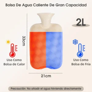 Bolsa Agua Caliente Reutilizable Con Tapa Blanda - Imagen 4
