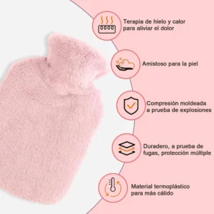 Bolsa Agua Caliente Reutilizable Con Tapa Blanda - Imagen 5